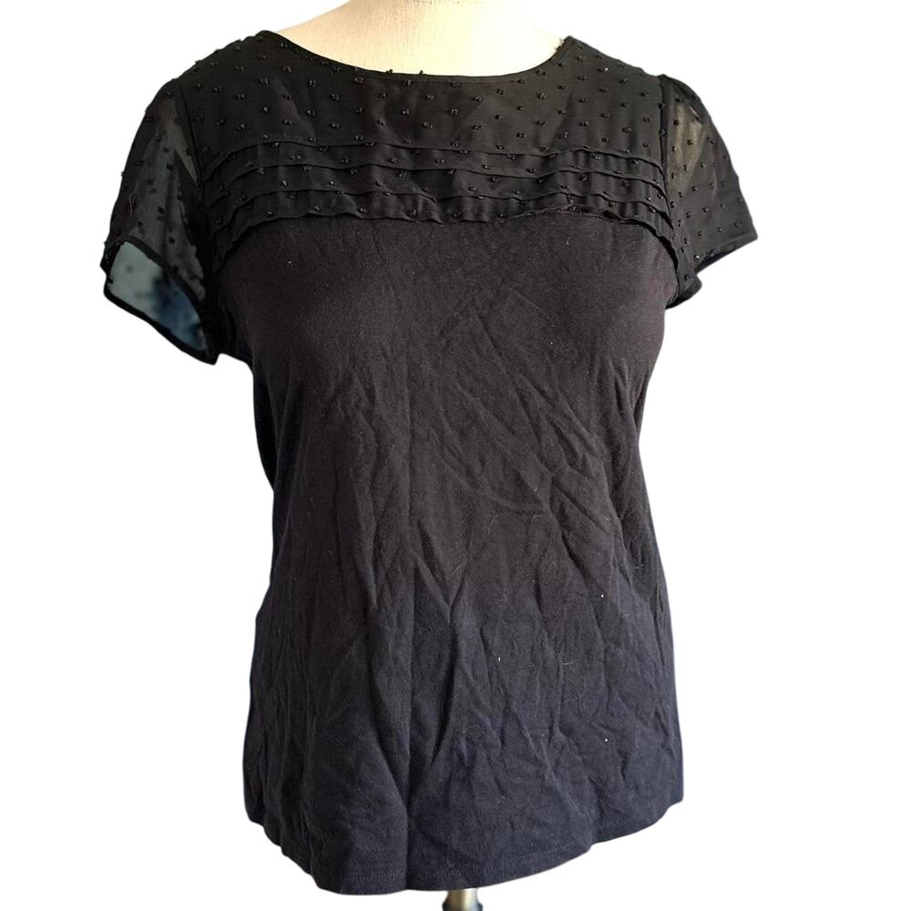 Womens Shirt Size Medium Black Cap Sleeve Whimsigoth Professional Girlhoodcore